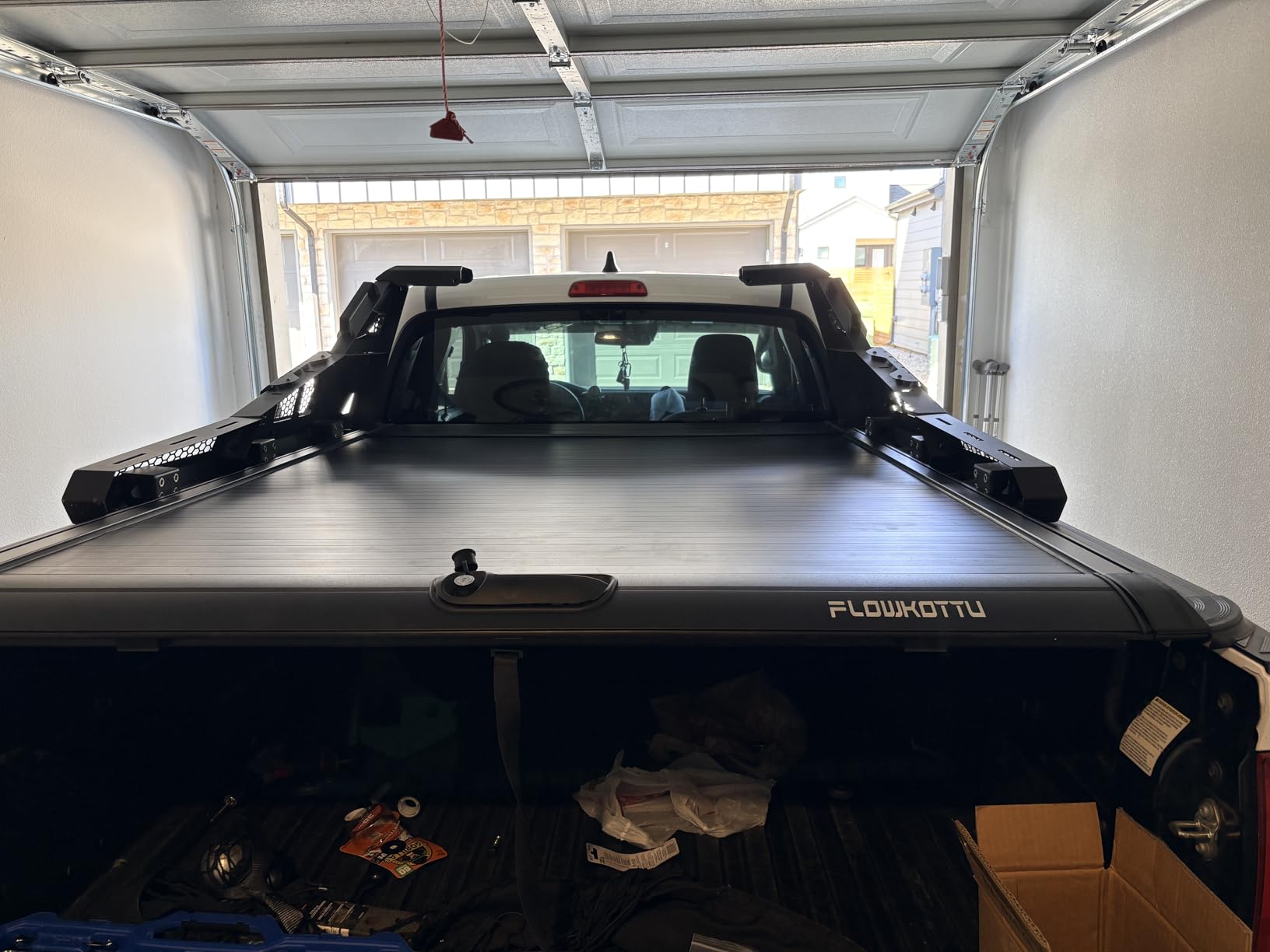 Flowkottu Retractable Tonneau Cover Fit Toyota Tacoma 2016-2026 Truck Bed | Lock Waterproof Aluminum W/Track System Auto-Recoil sr sr5 trd pro sport off-road prerunner limited trail edition Flowkottu customer photo 2