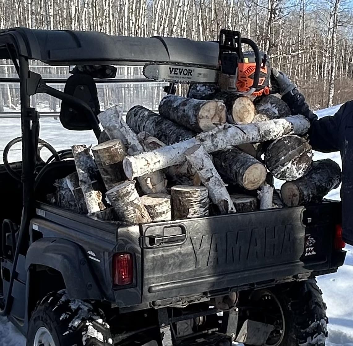 VEVOR Gas Powered Chainsaw 20 inch 62CC 3.8 HP 2 Stroke Engine Gas Chainsaw | Power Chain Saw for Logging with Non-Slip Handle, Dual Fuel Tanks, for Wood Cutting, Tree Trimming, and Land Clearing Use customer photo 1