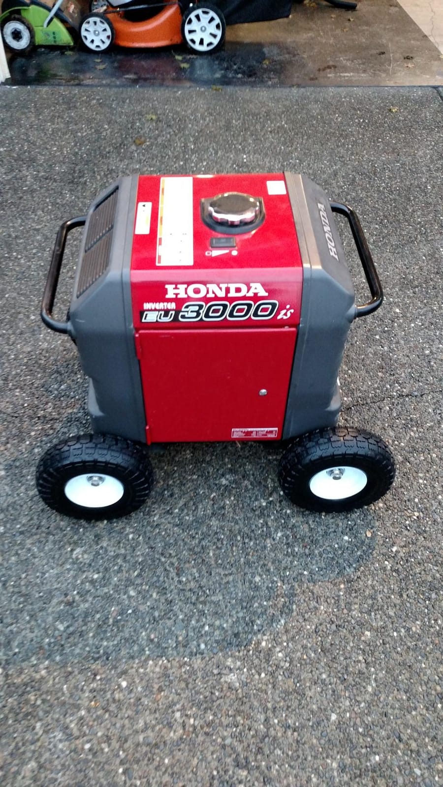 All Terrain Wheel Kit - fits Honda EU3000is Generator, Solid Never Flat Tires (White Wheels) customer photo 1