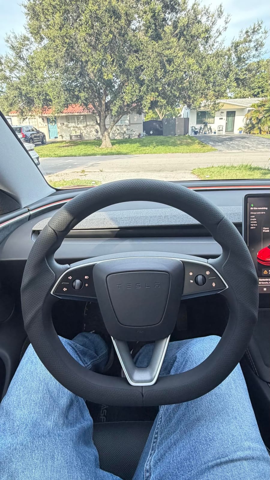 Steering Wheel Cover for 2017-2023 Tesla Model 3 2020-2024 Tesla Model Y customer photo 1
