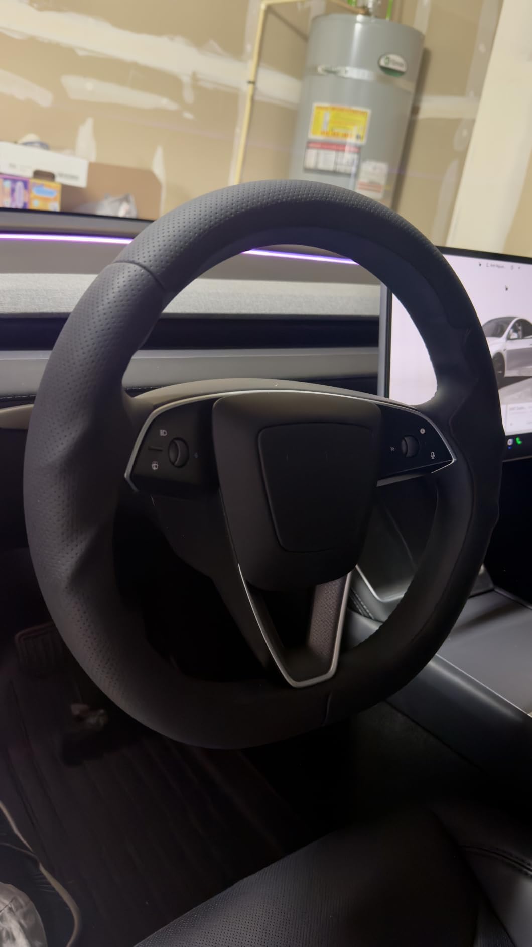 Steering Wheel Cover for 2017-2023 Tesla Model 3 2020-2024 Tesla Model Y customer photo 2