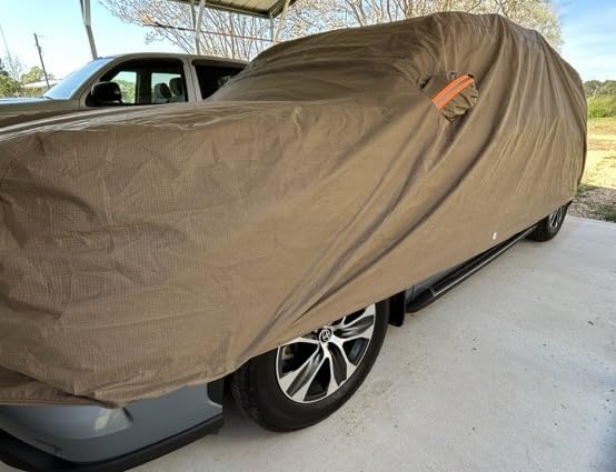 Tecoom Car Cover Waterproof All Weather, Windproof UV Sun Rain Snow Protection Outdoor Full Cover with Top Reflective Strip, Door Zipper, Fit for Coupe/Convertible/Sport Cars (167-172 Inches) customer photo 1