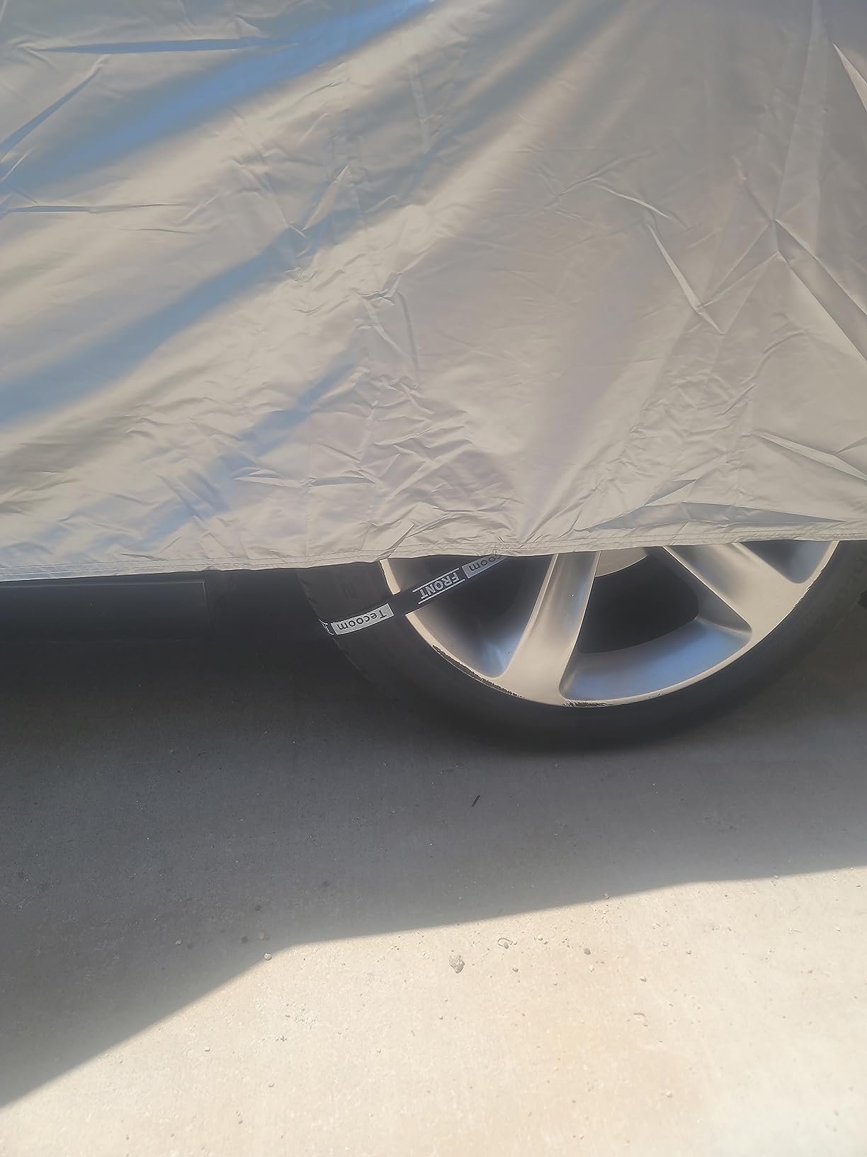 Tecoom Car Cover Waterproof All Weather, Windproof UV Sun Rain Snow Protection Outdoor Full Cover with Top Reflective Strip, Door Zipper, Fit for Coupe/Convertible/Sport Cars (167-172 Inches) customer photo 2