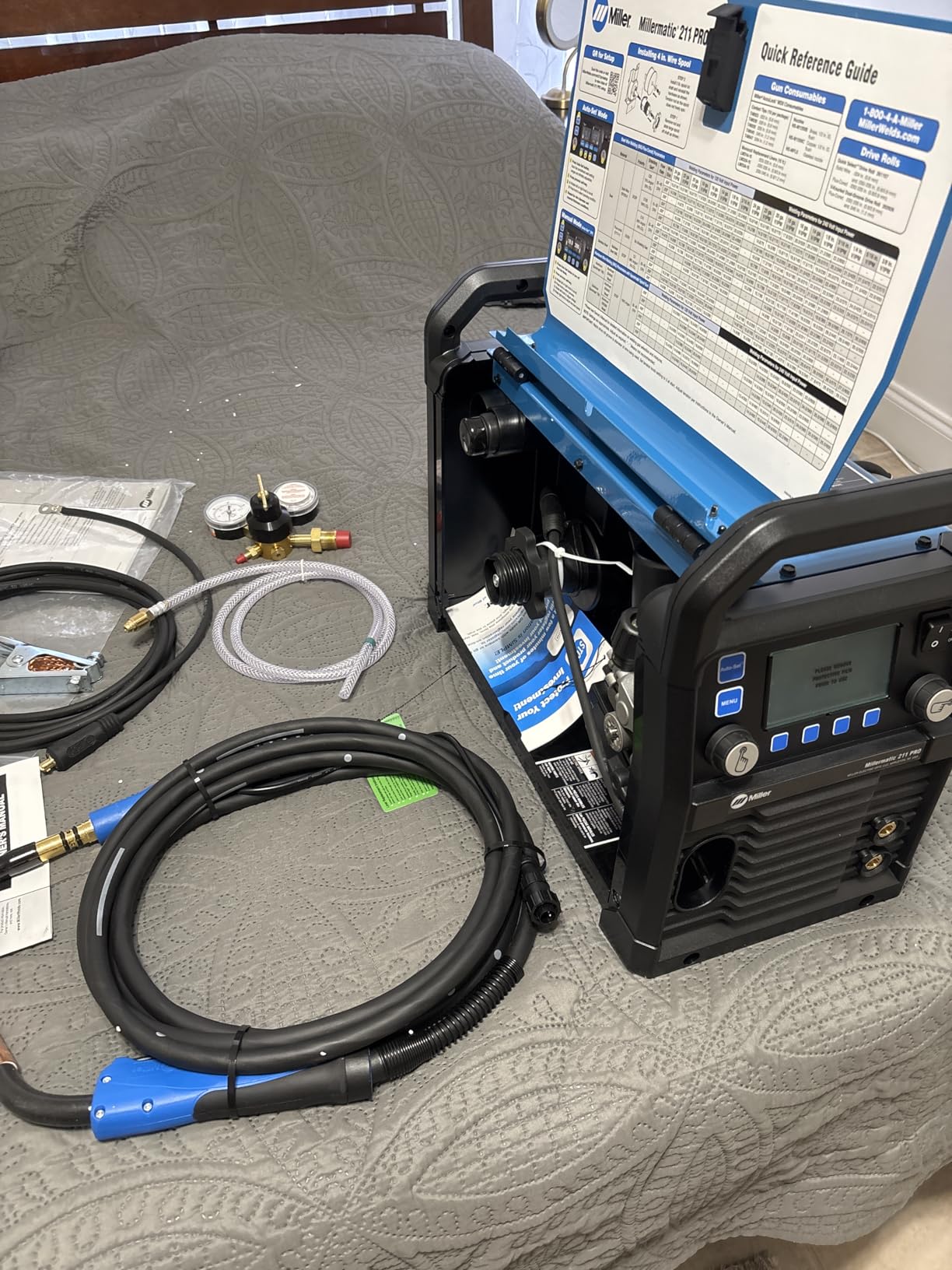 Millermatic 211 PRO MIG Welder Machine, Dual-Voltage, Auto-Set | 120/240V MIG welder; Welds steel, aluminum to 3/8 in. thick; Features Auto-Set, Dyna-Pulse, upgradable software customer photo 1