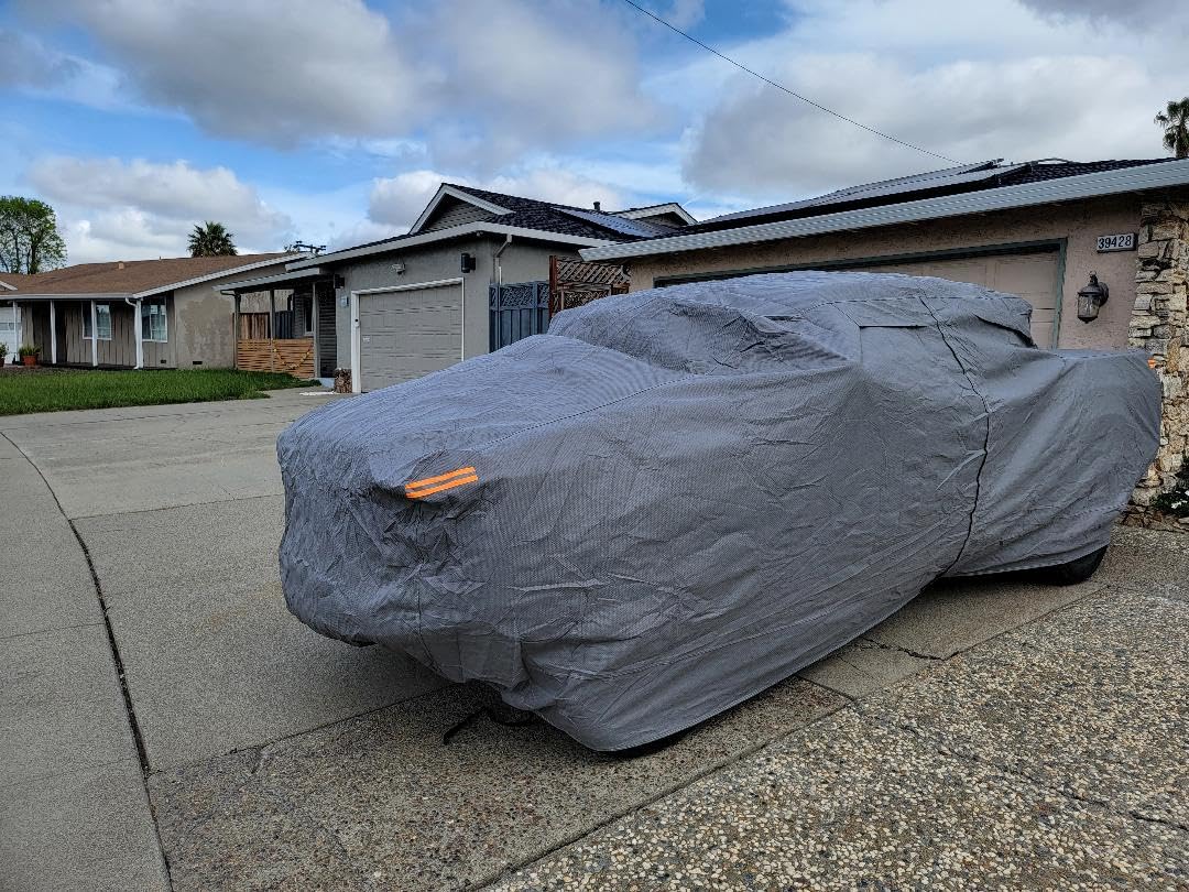 Kayme Heavy Duty Truck Cover for Ford F-150 (2008-2025) | SuperCab, SuperCrew, Extended Cab, Crew Cab SB Short Bed, soft thick fabric, waterproof all weather, sun rain UV protection customer photo 1