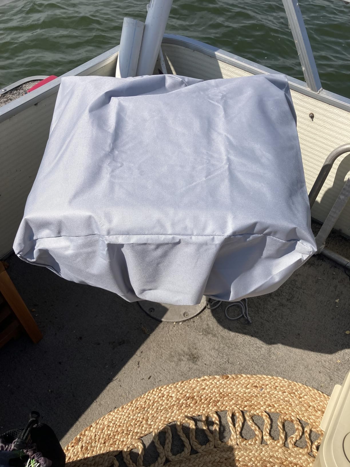 2 Pack Boat Seat Covers Waterproof 900D Heavy Duty Boat Folding Chair Cover | 18W x 20D x 14H inch, Grey customer photo 1