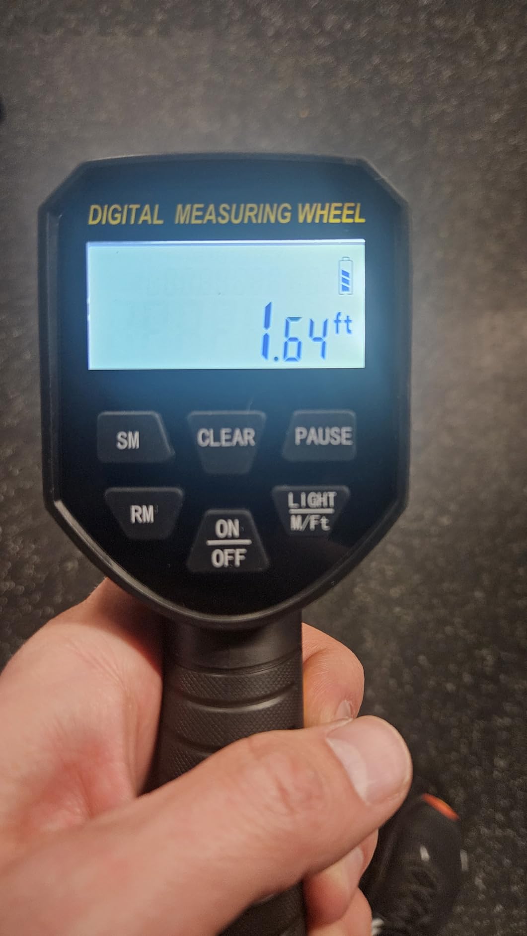 Measuring Wheel: DEKOPRO 4V Digital Measuring Wheel in Feet, 12.5 Inch 99,999Ft/ 99,999M Digital Display Folding Wheel Measurement Roller with Storage Bag customer photo 1