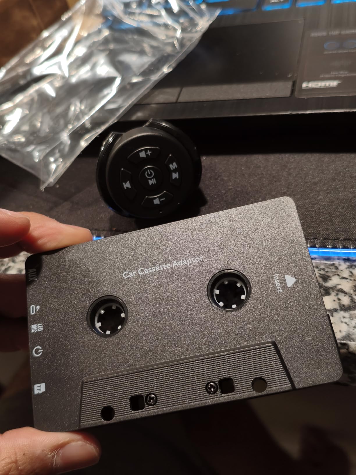 Car Audio Bluetooth 5.1 Cassette Receiver, Cassette Bluetooth Adapter for Car Tape Player, Wireless Cassette Aux Adapter with Hands-Free Calling, Compatibility with Smartphones, Tablets, MP3, TF Card customer photo 2