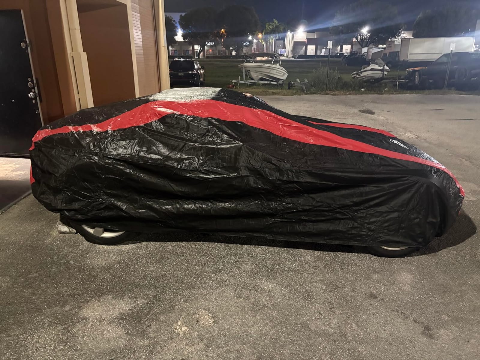 Car Cover Custom Fit for Chevy Corvette C4 C5 C6 C7 1983-2019 | Red Strip Design, Cotton Liner for Paint Protection, Sun Rain Snow UV Proof, Door Zipper, Windproof Buckle, Storage Bag customer photo 2