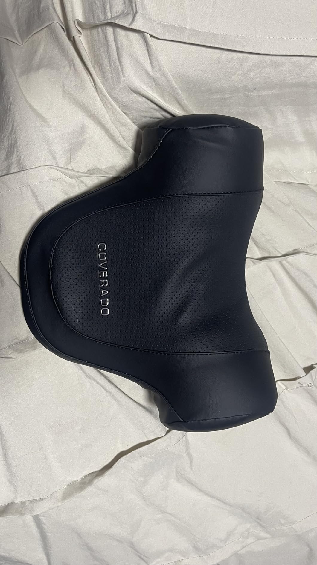 Coverado Car Headrest Pillow, Ergonomic Memory Foam Car Neck Pillow for Driving Seat with Adjustable Strap, Soft PU Leather Breathable Removable Cover Neck Support for Neck Pain Relief customer photo 1