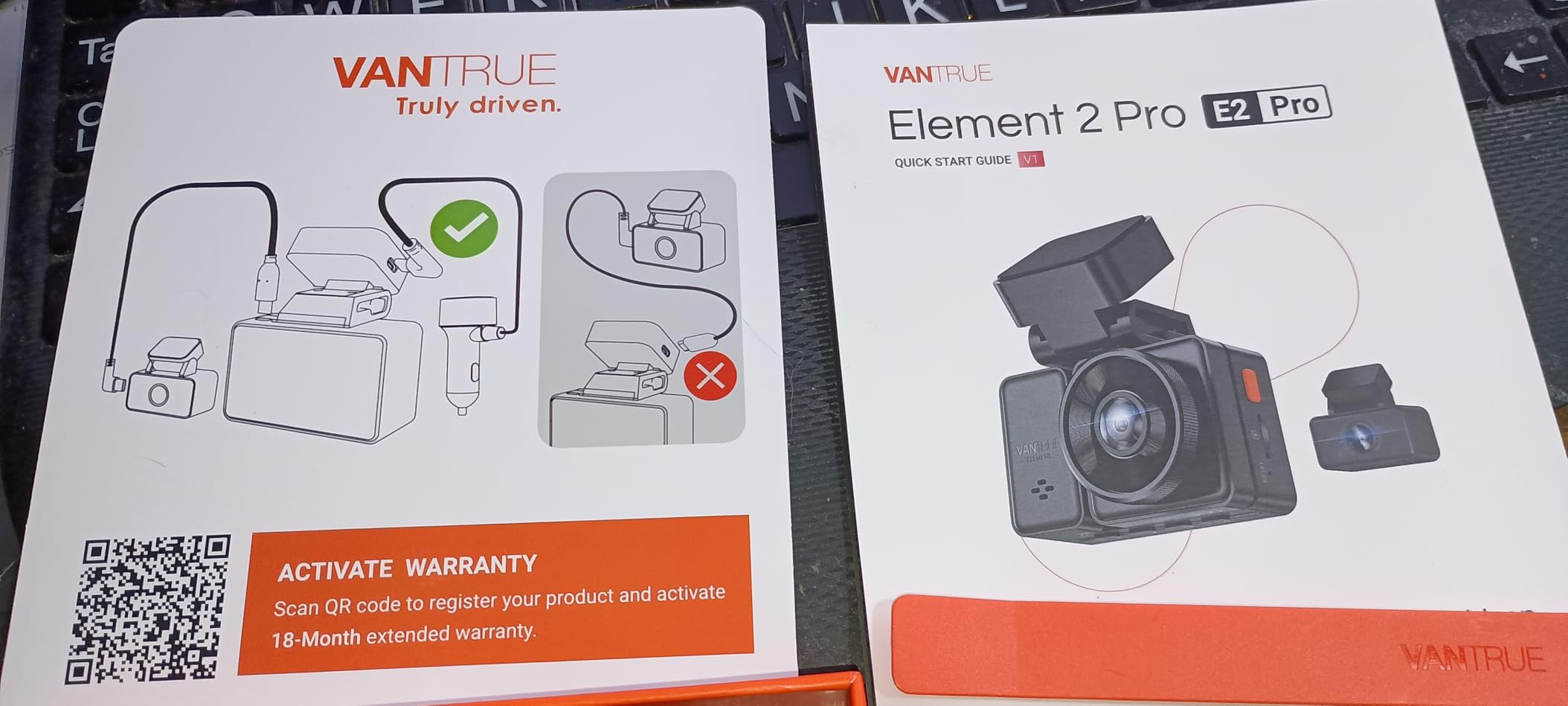 Vantrue E2 Pro Dash Cam Front and Rear, 2.5K Upgrade Rear Cam, 4K+2.5K Dash Camera for Cars, Voice Control, WiFi, GPS, Night Vision, 24H Parking Mode, Loop Recording, 2.45