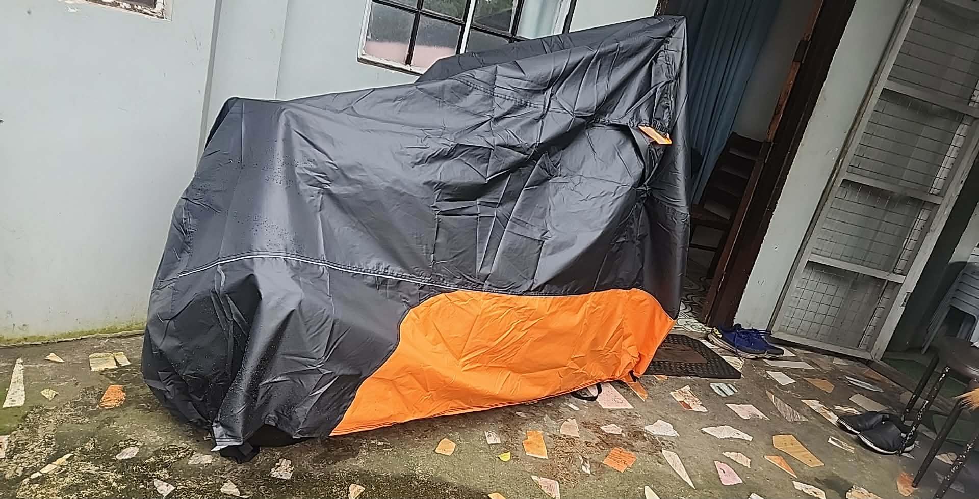 Favoto Motorcycle Cover for Harley Davidson Heavy Duty 420D Oxford | Touring Motorcycle Cover Waterproof Outdoor for Street Glide, Road Glide, Road King, Low Rider ST, Fat Boy Fits up to 108