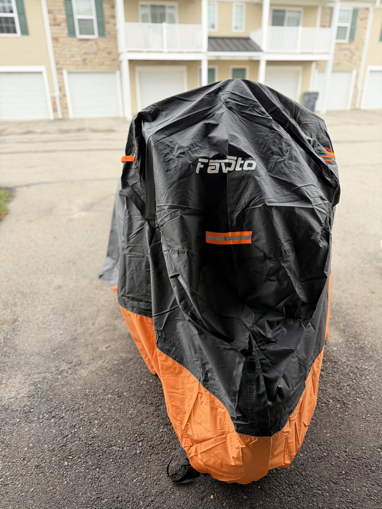 Favoto Motorcycle Cover for Harley Davidson Heavy Duty 420D Oxford | Touring Motorcycle Cover Waterproof Outdoor for Street Glide, Road Glide, Road King, Low Rider ST, Fat Boy Fits up to 108