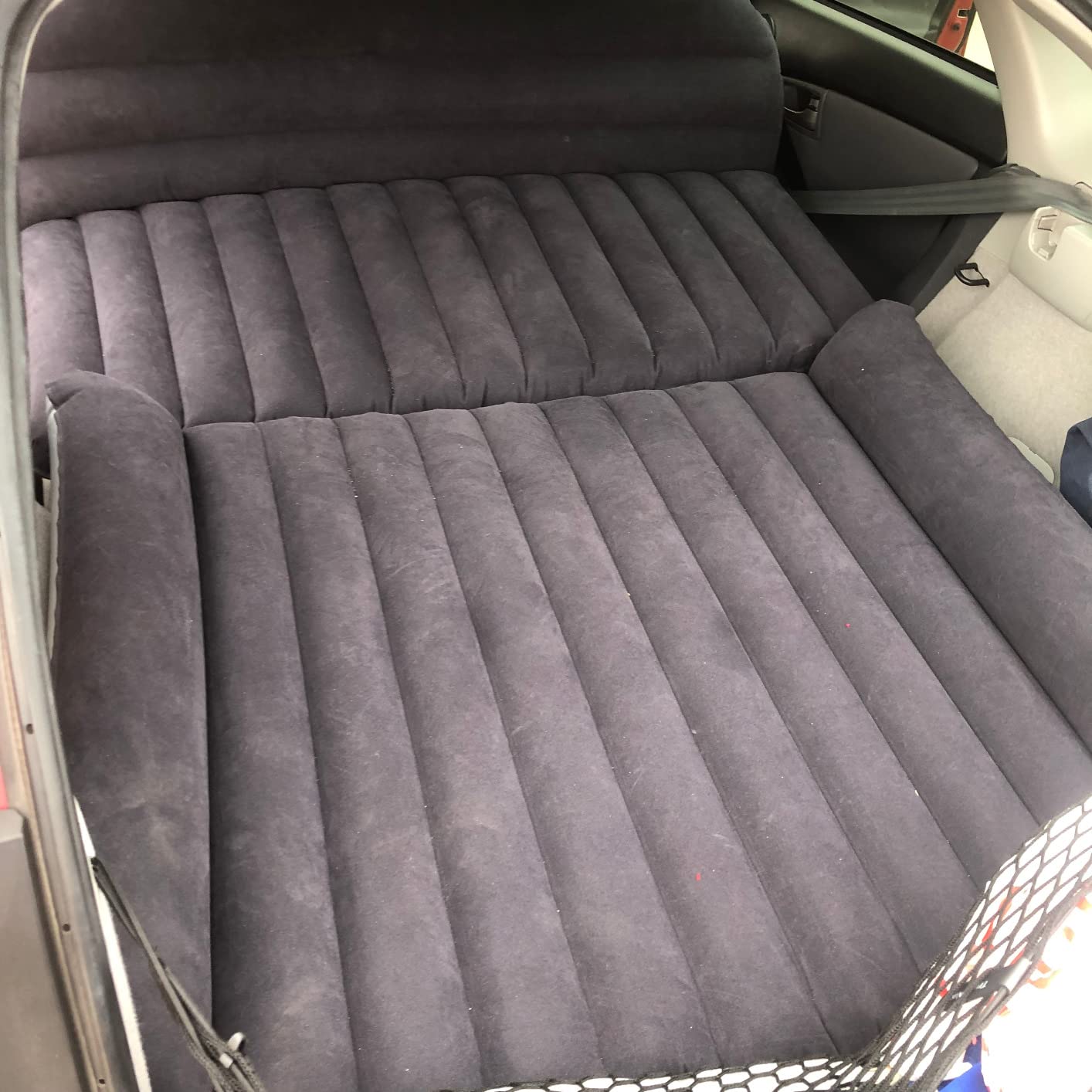 SUV Car Air Mattress - Inflatable Back Seat Bed with Electric Air Pump, Portable Camping Travel Sleeping Pad, Blow Up Car Bed (Black) customer photo 2