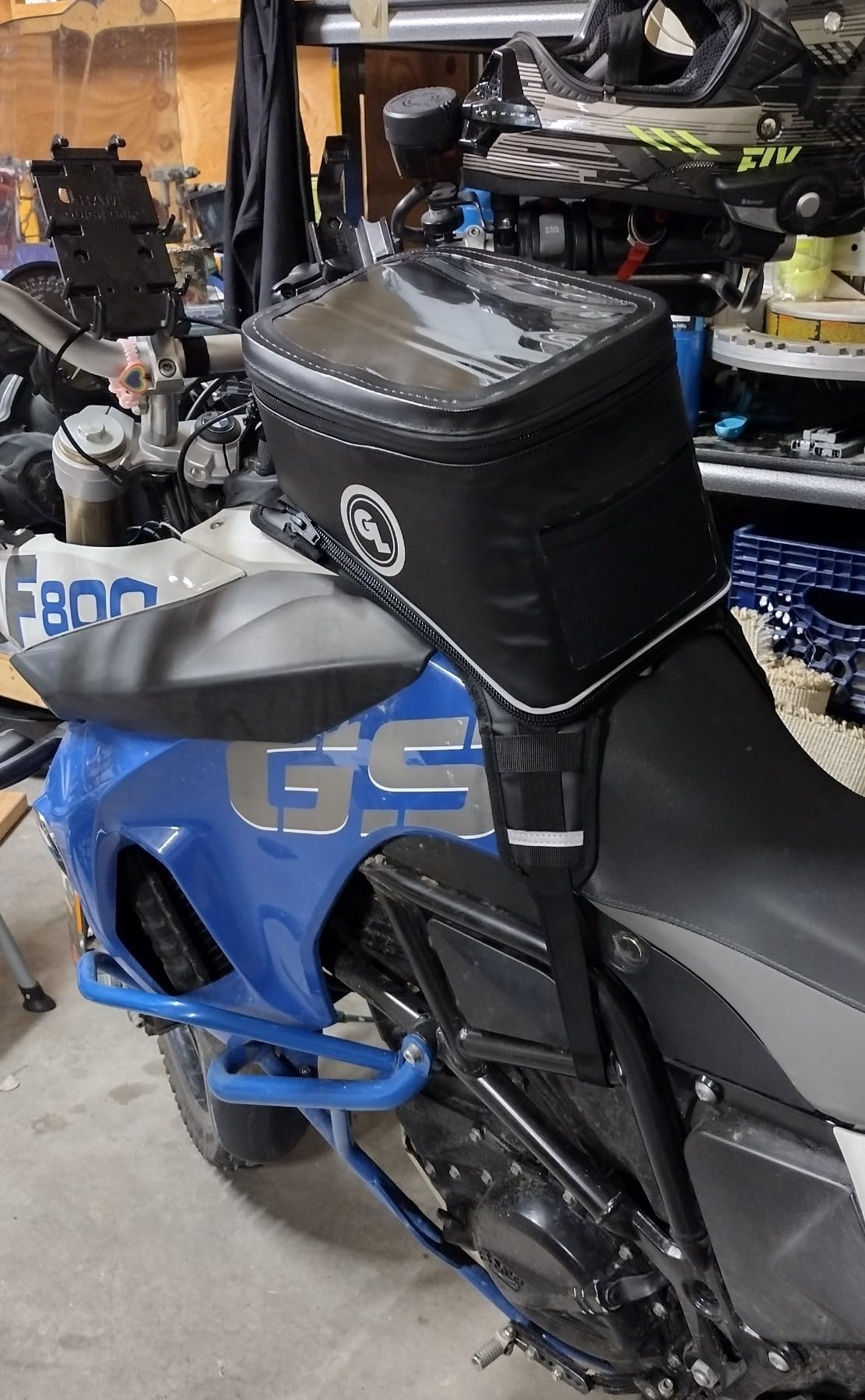 Giant Loop Diablo Tank Bag, Black Waterproof Motorcycle Tank Bag, 6-Liters Capacity for Small Items, Fits Any Dirt Bike, Adventure, Dual Sport & More (Black, 6L) customer photo 2