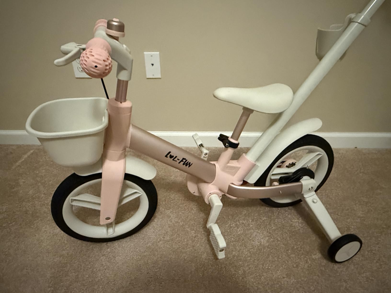 6 in 1 Toddler Balance Bike with Push Handle & Training Wheel for 2+ Year customer photo 1