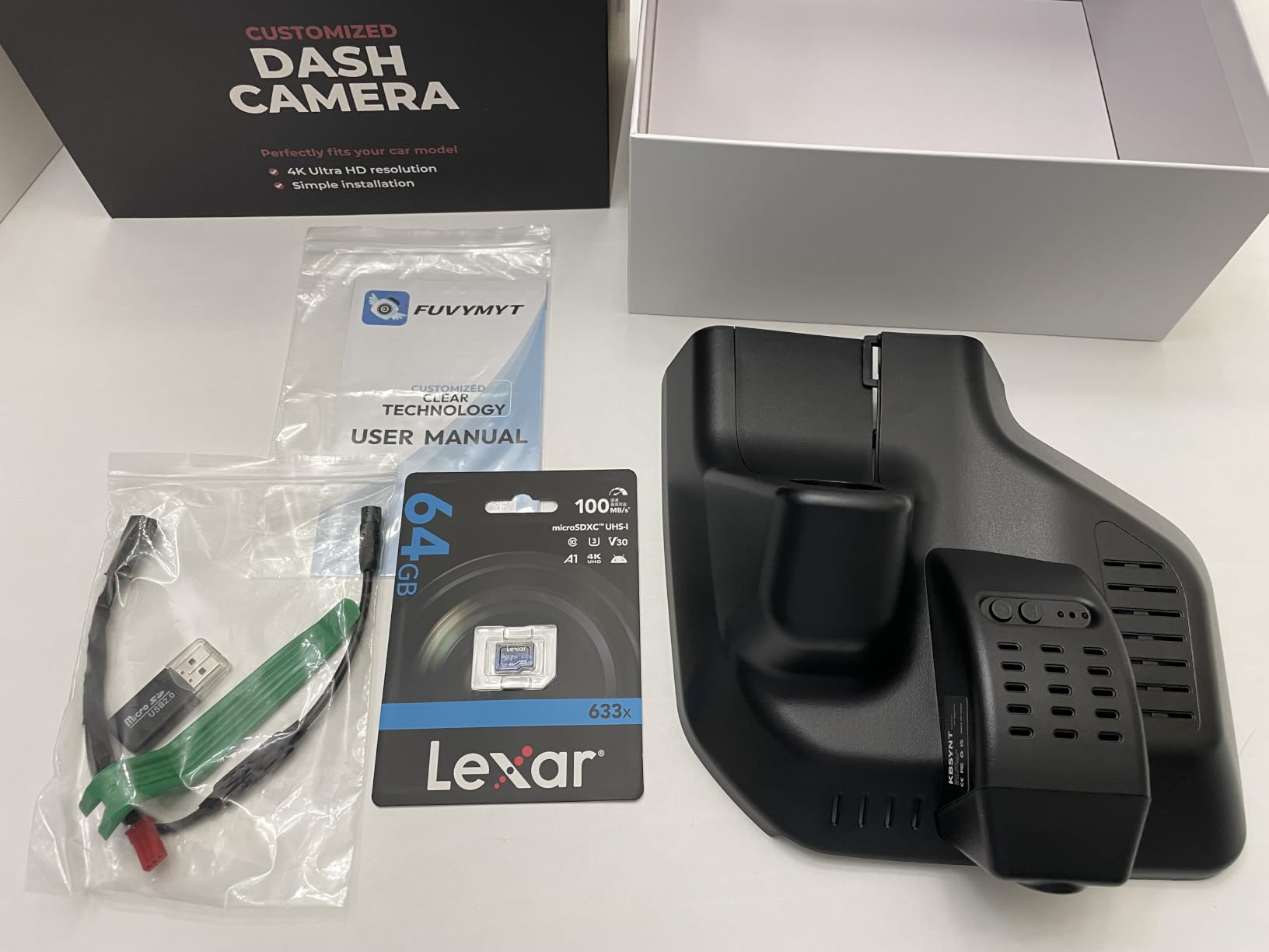Front 4K Dash Cam fit for GMC Sierra 1500 2022-2026 | UHD 2160P Video, Built-in WiFi & APP, Loop Recording, G-Sensor, f/1.6 Aperture, No Wiring, Hidden OEM Style, 64GB Card customer photo 2