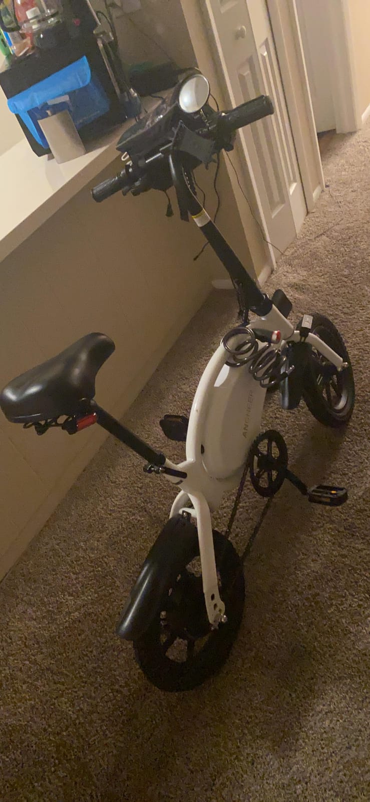 ANCHEER Folding Electric Bike for Adults, 374Wh Ebike, 20MPH Electric Bikes, 14