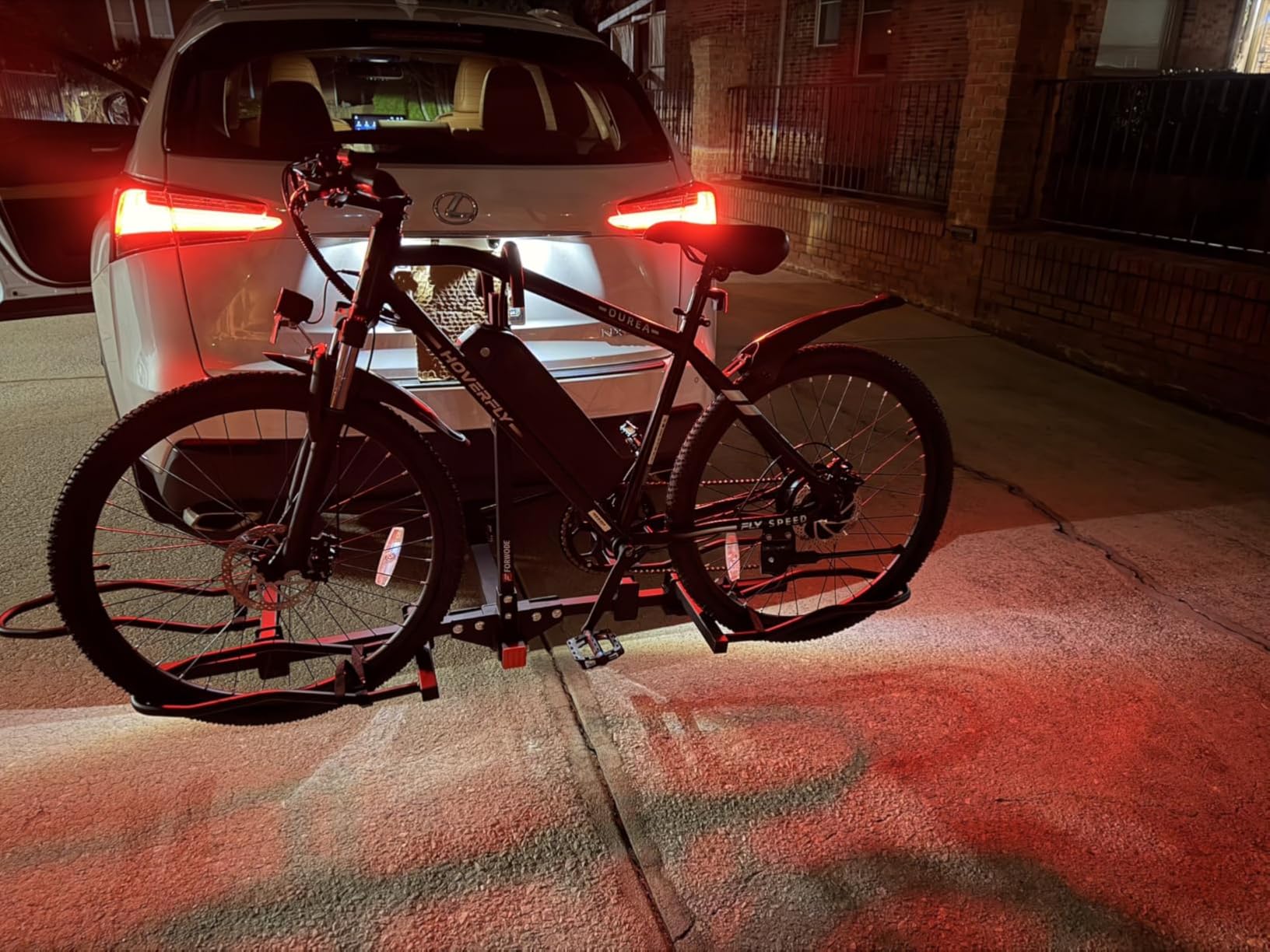FORWODE Bike Rack Hitch for Car, 200 LB 2-Bike Racks with Hitch Lock, Wobble Free Smart Tilting Folding Hitch Mount Bike Rack for Car with 2 Inch Receiver, Bike Carrier Fits Up to 5 Inch Fat Tire customer photo 2