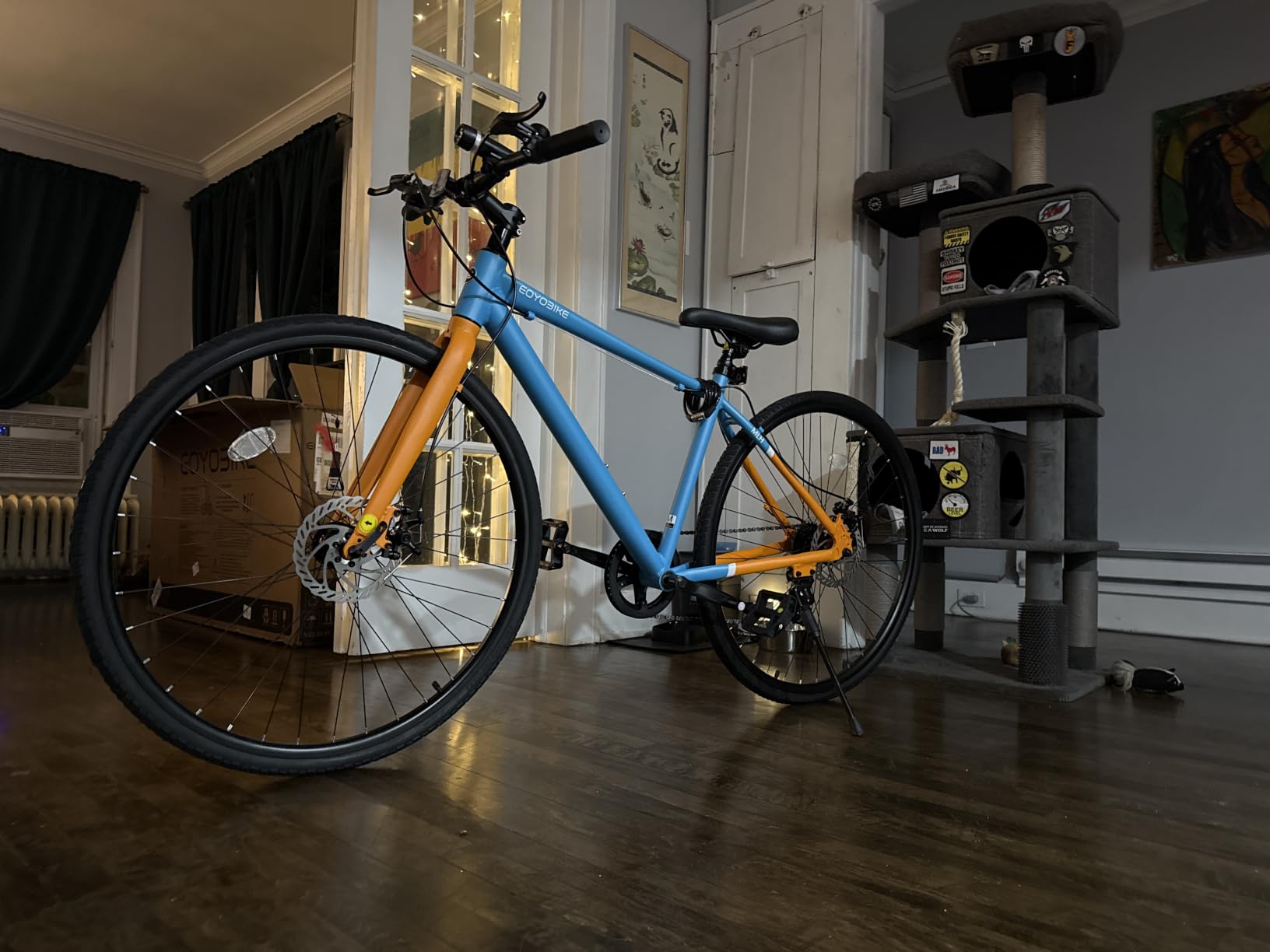 Adult Hybrid Bike for Men, 700C 8-Speed Aluminum Frame City Commuter Bike | Lightweight 29.5 lb Frame, 350 lb Capacity, Front & Rear Disc Brakes, 85% Pre-Assembled for Easy Commuting and Everyday Rides customer photo 1