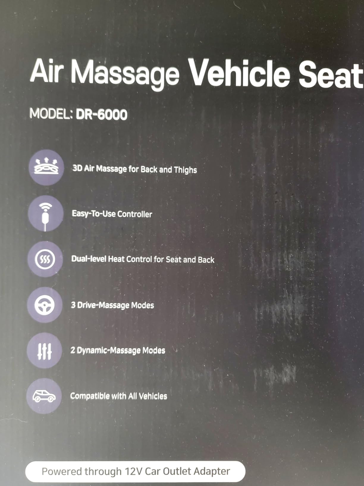 Vehicle Seat Air Massage Cover. Tailored for long-distance drivers (BLACK) | 11 Air Cells Dynamic work for Back & Hip. Relax Muscles while Driving, Slim Comfy Design customer photo 2