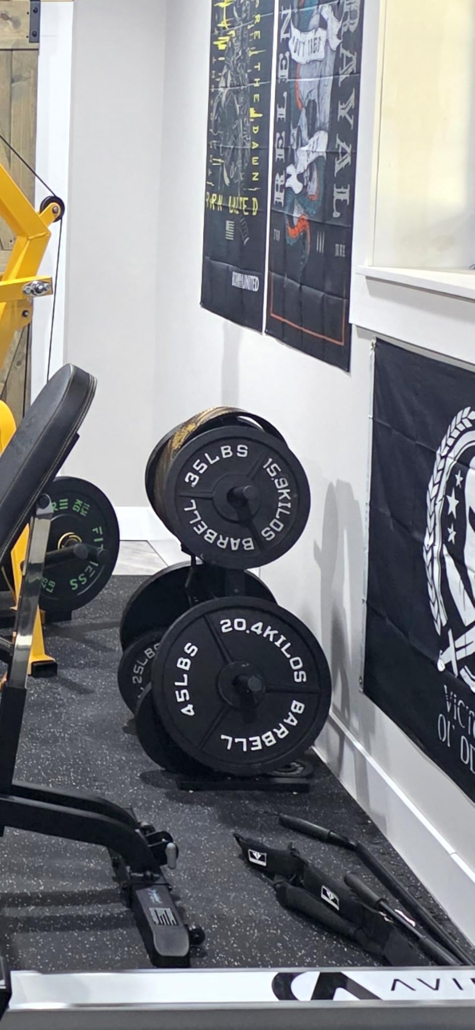 Weight Plate Rack 400LBs, Weight Tree Holder for Home Gym, Barbell & Bumper customer photo 1