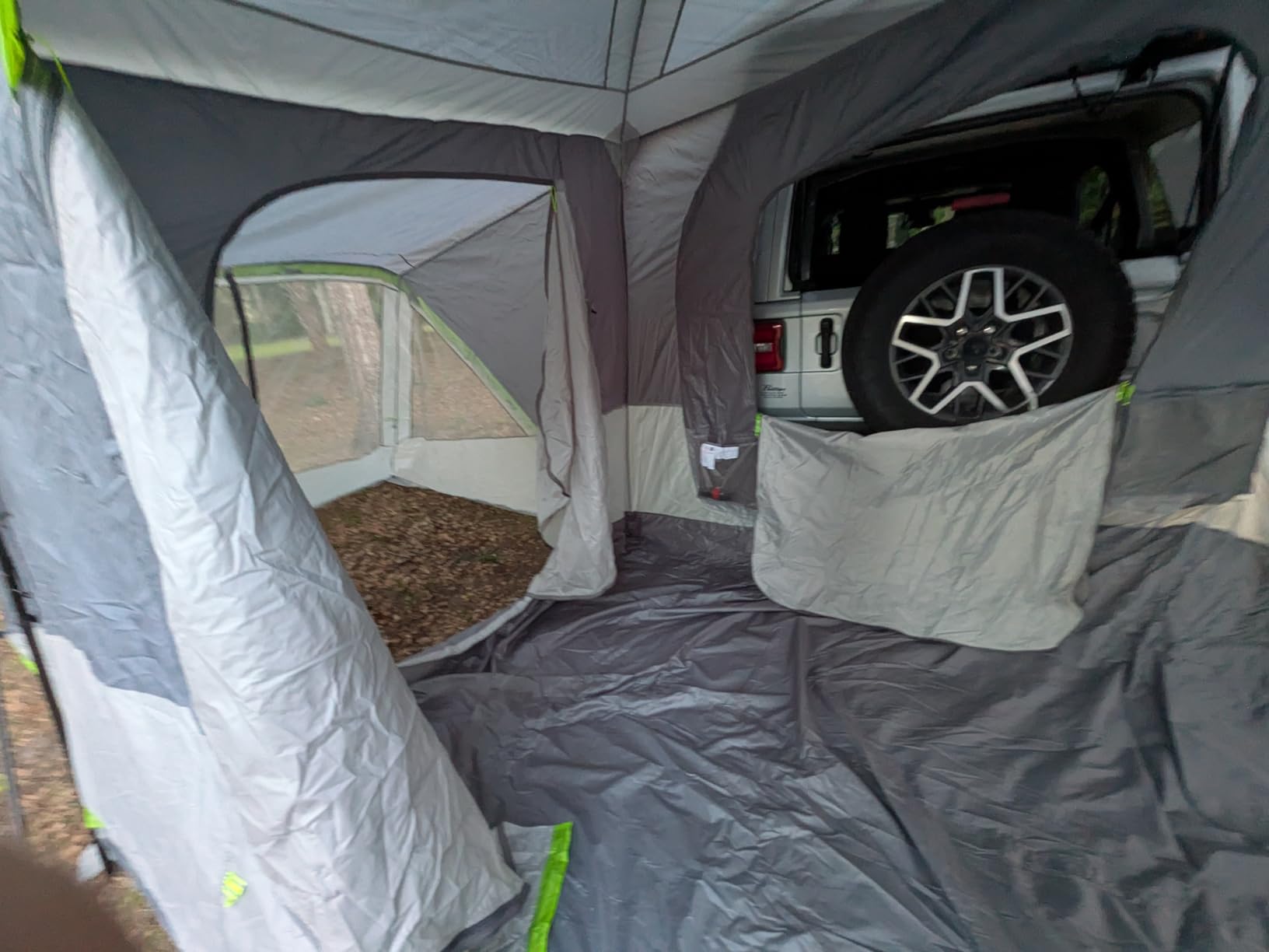 JOYTUTUS SUV Tent with 2 Rooms, Rainfly & Awning for Family Camping, 60% More Space Car Tent for 5-9 Person, Dual-Use for SUV or Ground Camping Tent with Screen Porch, Double Door, Mesh Roof customer photo 2