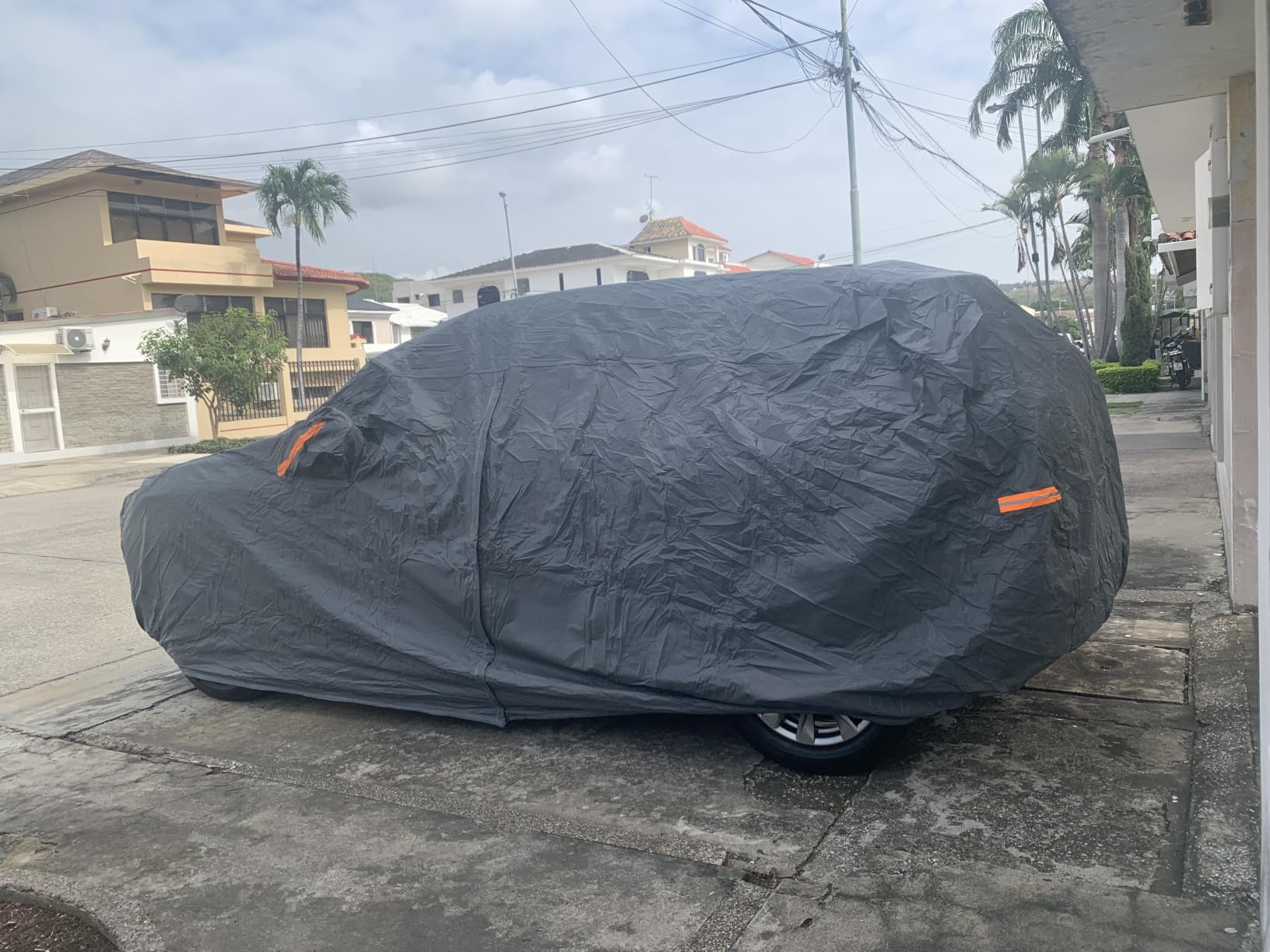 All-Weather Car Cover Custom Fit for Mercedes Benz C-Class 2008-2026 | C300, C250, C350, C400, C450, Waterproof, Heavy Duty, Cotton Liner, Paint Protection, Rain Snow UV Proof, Driver Door Zipper customer photo 1