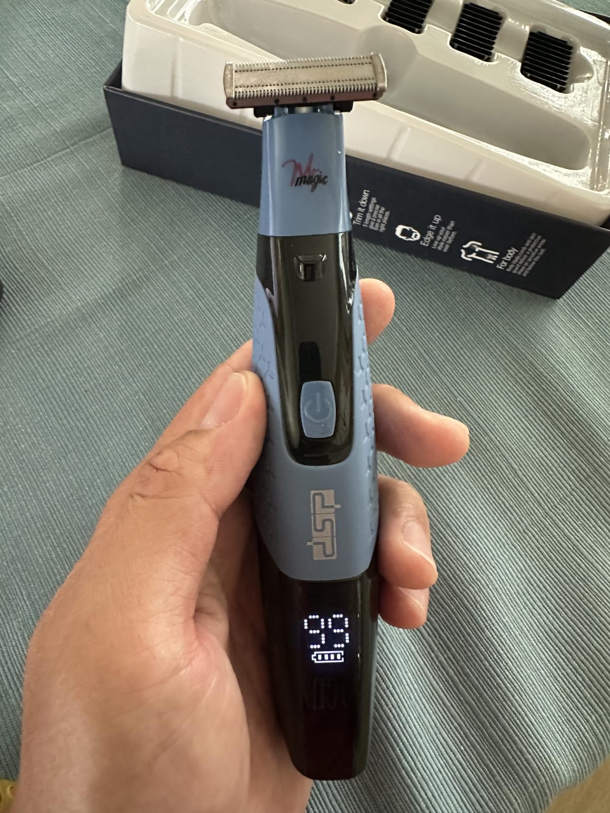 DSP Electric Razor & Trimmer for Men, Rechargeable Waterproof | Premium Stainless Steel Blade, 90min Runtime, Smart Light, Travel Lock, Detachable Head, for Face/Legs/Arms, Teen Boys customer photo 1