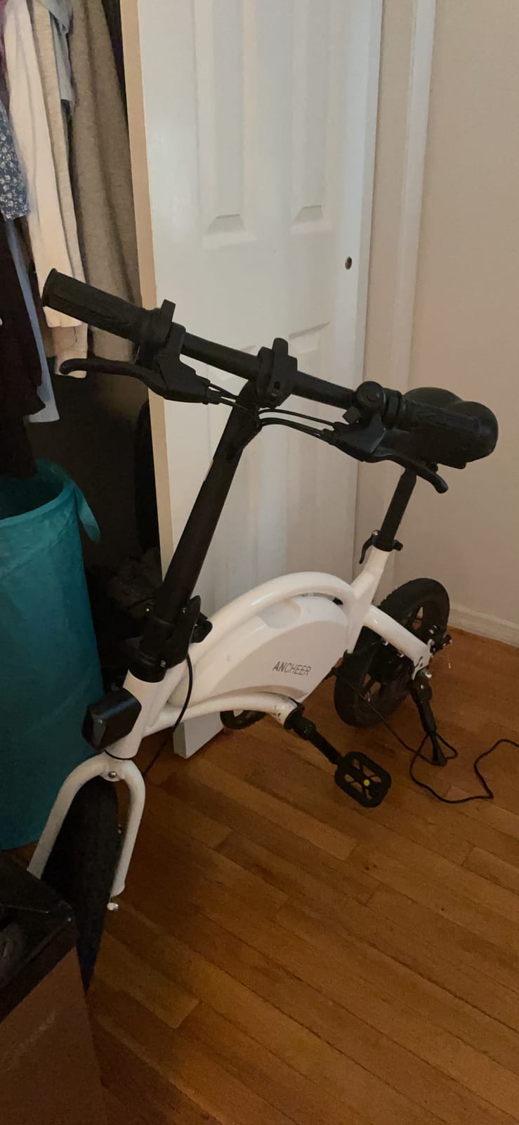 ANCHEER Folding Electric Bike for Adults, 374Wh Ebike, 20MPH Electric Bikes, 14
