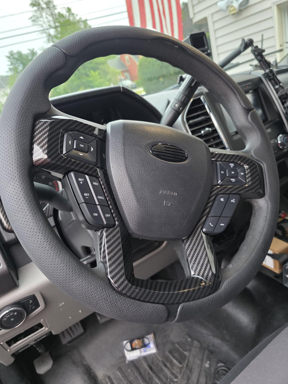 Steering Wheel Cover for Ford F-150/F250/F350/F450/F550/Expedition | for 2021-2025 F150/2023-2025 F250 F350 F450 F550/2022-2024 Expedition Car Steering Wheel Cover Protector Accessories customer photo 1