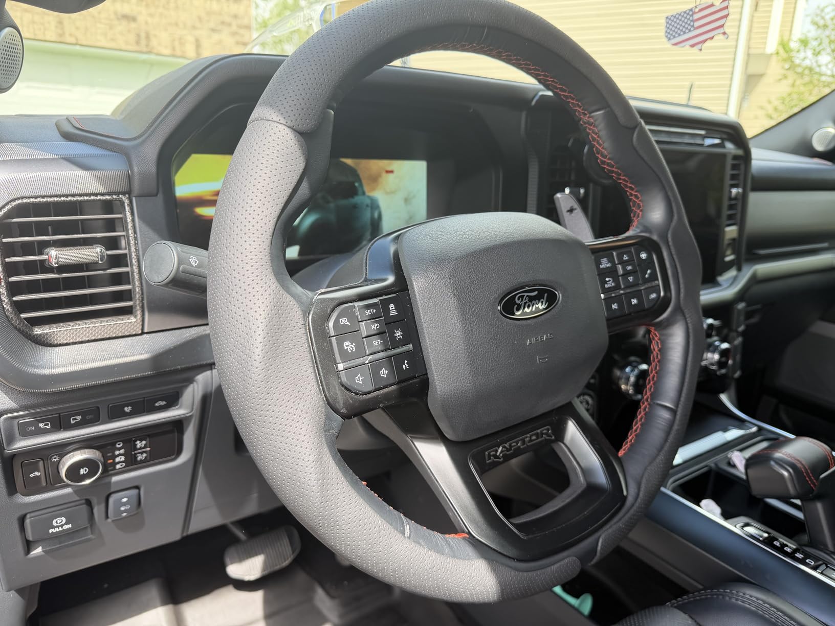 Steering Wheel Cover for Ford F-150/F250/F350/F450/F550/Expedition | for 2021-2025 F150/2023-2025 F250 F350 F450 F550/2022-2024 Expedition Car Steering Wheel Cover Protector Accessories customer photo 2