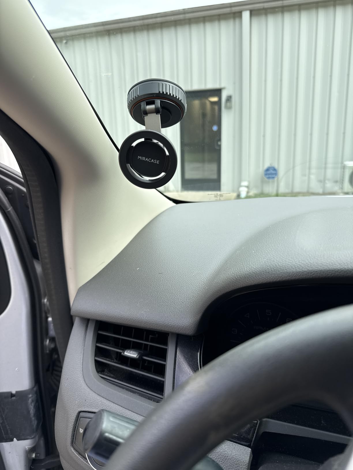 Miracase for MagSafe Car Mount [3800gf Strong Magnet & 90+LBS Suction Base] Magnetic Phone Holders for Your Car, 360 Adjustable Dashboard & Windshield Mount with Adhesive Suction Cup for All Smartphones customer photo 1