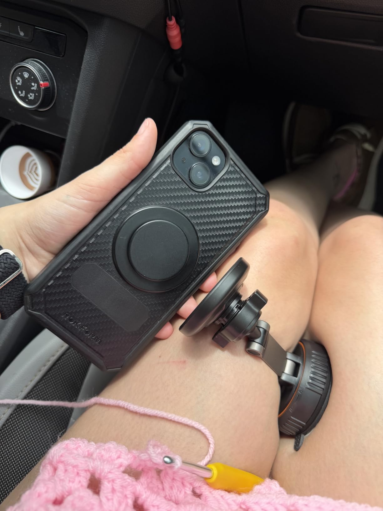Miracase for MagSafe Car Mount [3800gf Strong Magnet & 90+LBS Suction Base] Magnetic Phone Holders for Your Car, 360 Adjustable Dashboard & Windshield Mount with Adhesive Suction Cup for All Smartphones customer photo 2