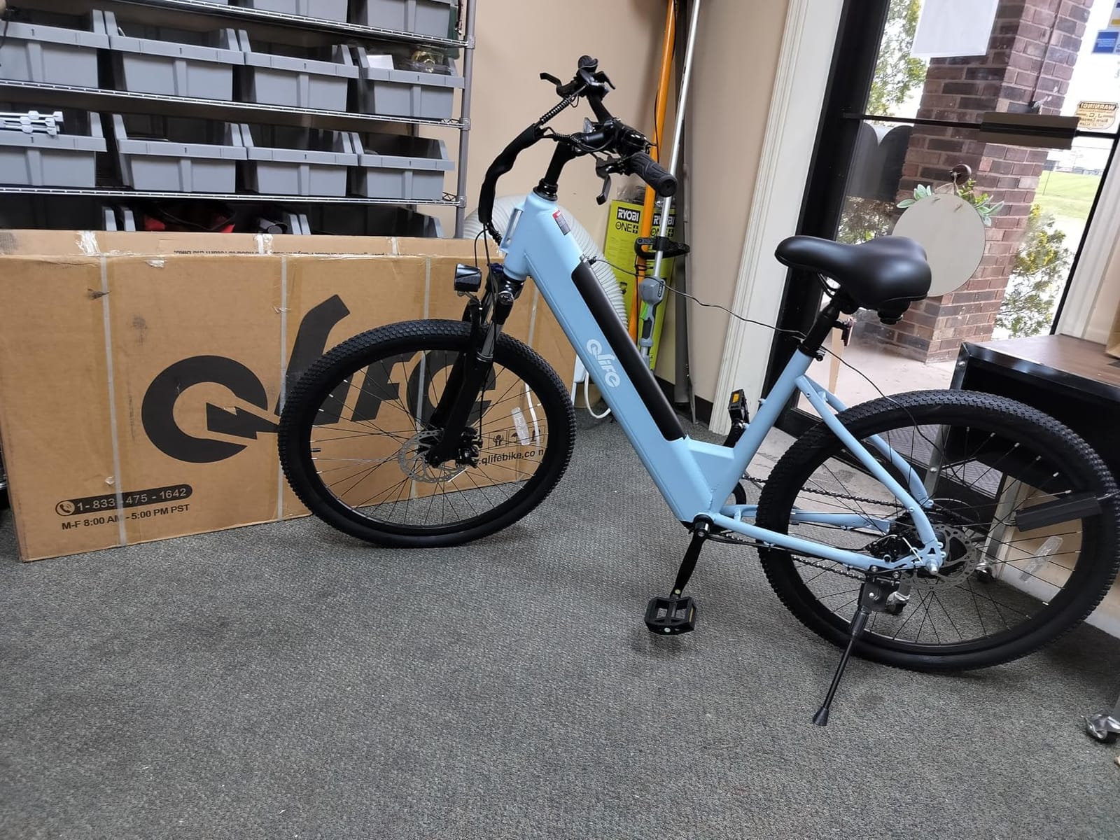 Qlife Cityone Electric Bike for Adults & Teens, Step-Through Commuter Ebike, 1000W Peak Motor, 55-Mile Range, 48V Removable Battery, 26-Inch City Tires, 7-Speed customer photo 2