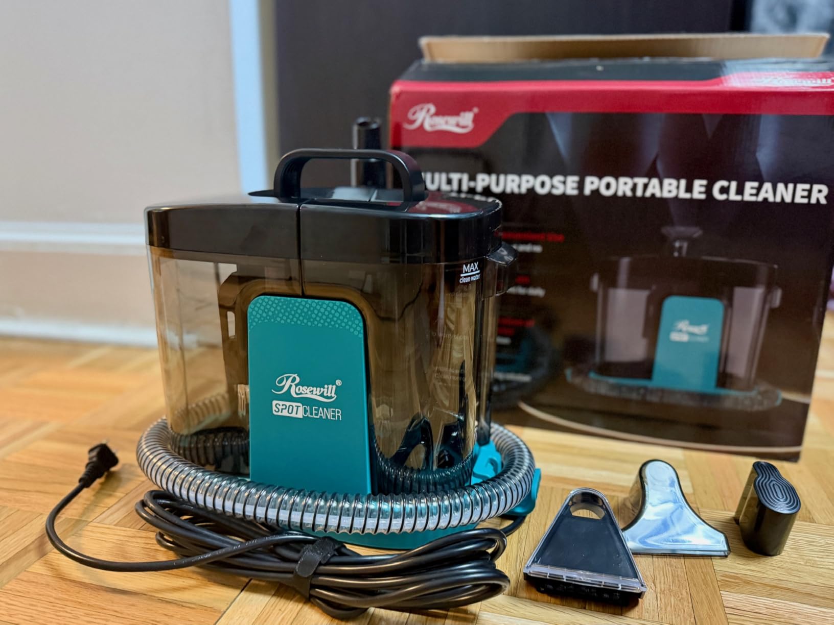 Rosewill Multi-Purpose Portable Carpet and Upholstery Cleaner, Powerful Suction 17 KPa Spot Cleaner, 550W Motor, Car and Auto Detailer, Stain/Spot Remover; Versatile Use: Carpet, Sofa, Pet Hair customer photo 1