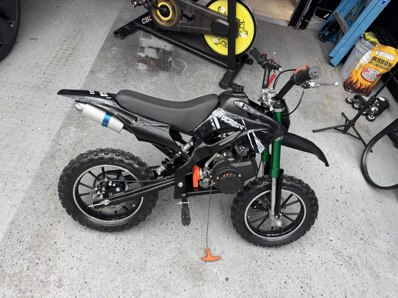 Kids 50cc Dirt Bike,2-Stroke Gas Dirt Bike,Black,CPC Listed customer photo 1