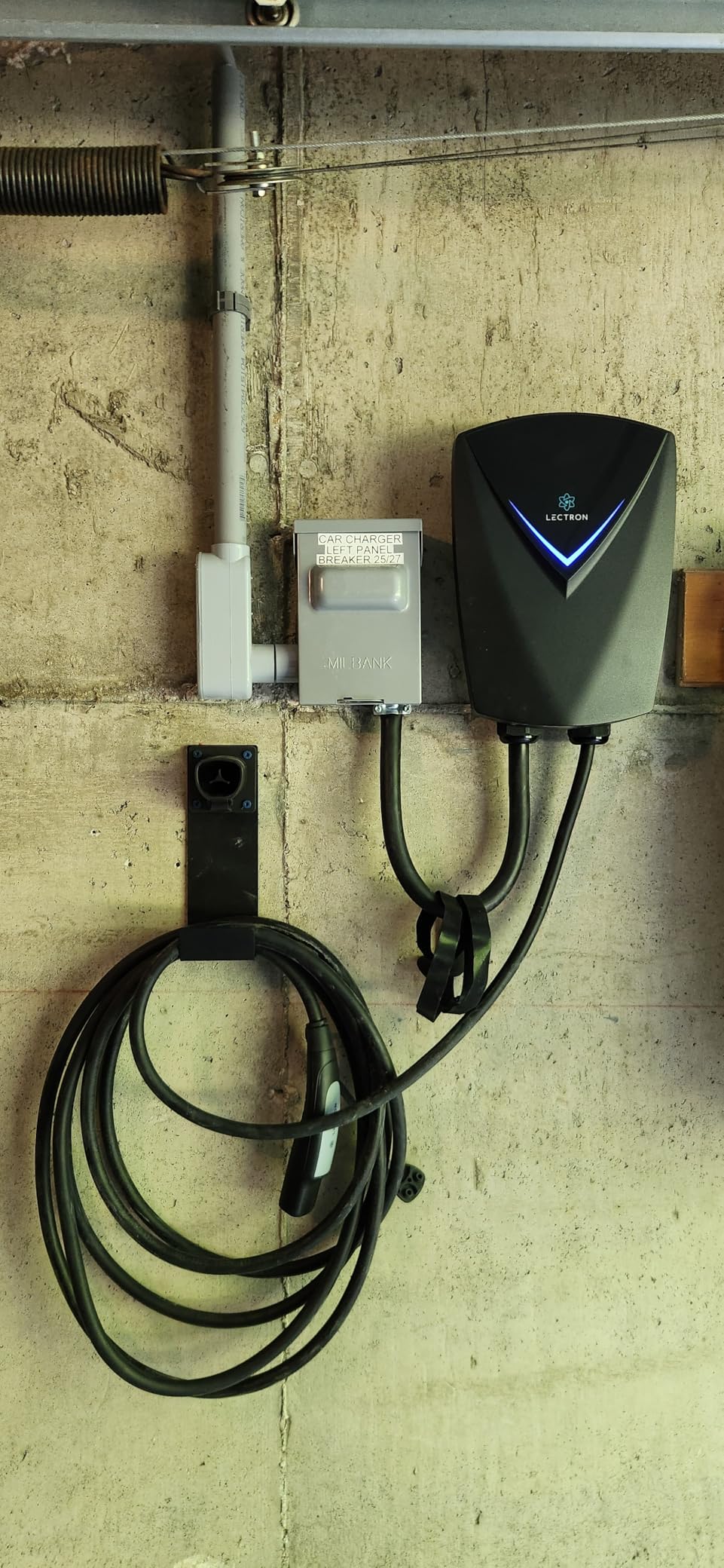 Lectron Tesla NACS Level 2 EV Charger, UL2594 Certified (ETL Listed), 48A 240V Nexus EV Charging Station, 23ft Cable & Tesla Holder, Hardwired ONLY, Compatible with Tesla Model S/3/X/Y & NACS (J3400) customer photo 1