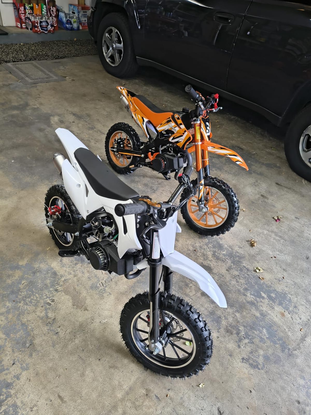 49cc Kids Dirt Bike - Gas-Powered 2-Stroke, Off-Road 10” Tires, Dual Disc Brakes, Upgraded 40x20 Frame, Pull Start Pit Bike, 25MPH Speed, Support up to 330Lbs (Red) customer photo 2
