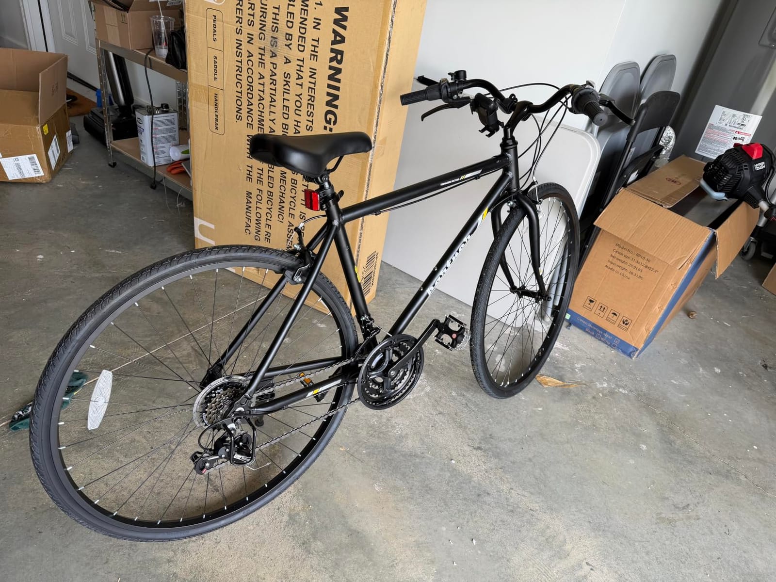 Goplus Hybrid Bike, 18-Speed 700C Urban Commuter Bicycle, Shimano Drivetrain, Lightweight Aluminum Frame, Dual Caliper Brakes, Phone Holder, 85% Pre-Assembled City Bicycle for Men Women Adult customer photo 2