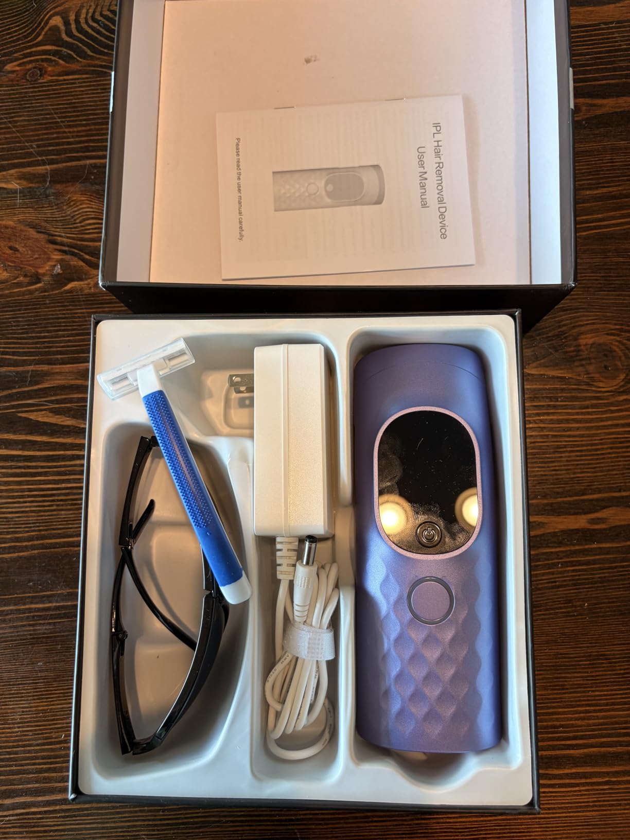 IPL Laser Hair Removal with Painless Ice Cooling 999,999 Flashes Purple | Permanent Hair Removal Device, Auto& Manual Modes, for Women/Men, At-Home, 5 Power Levels, Portable and Corded customer photo 1