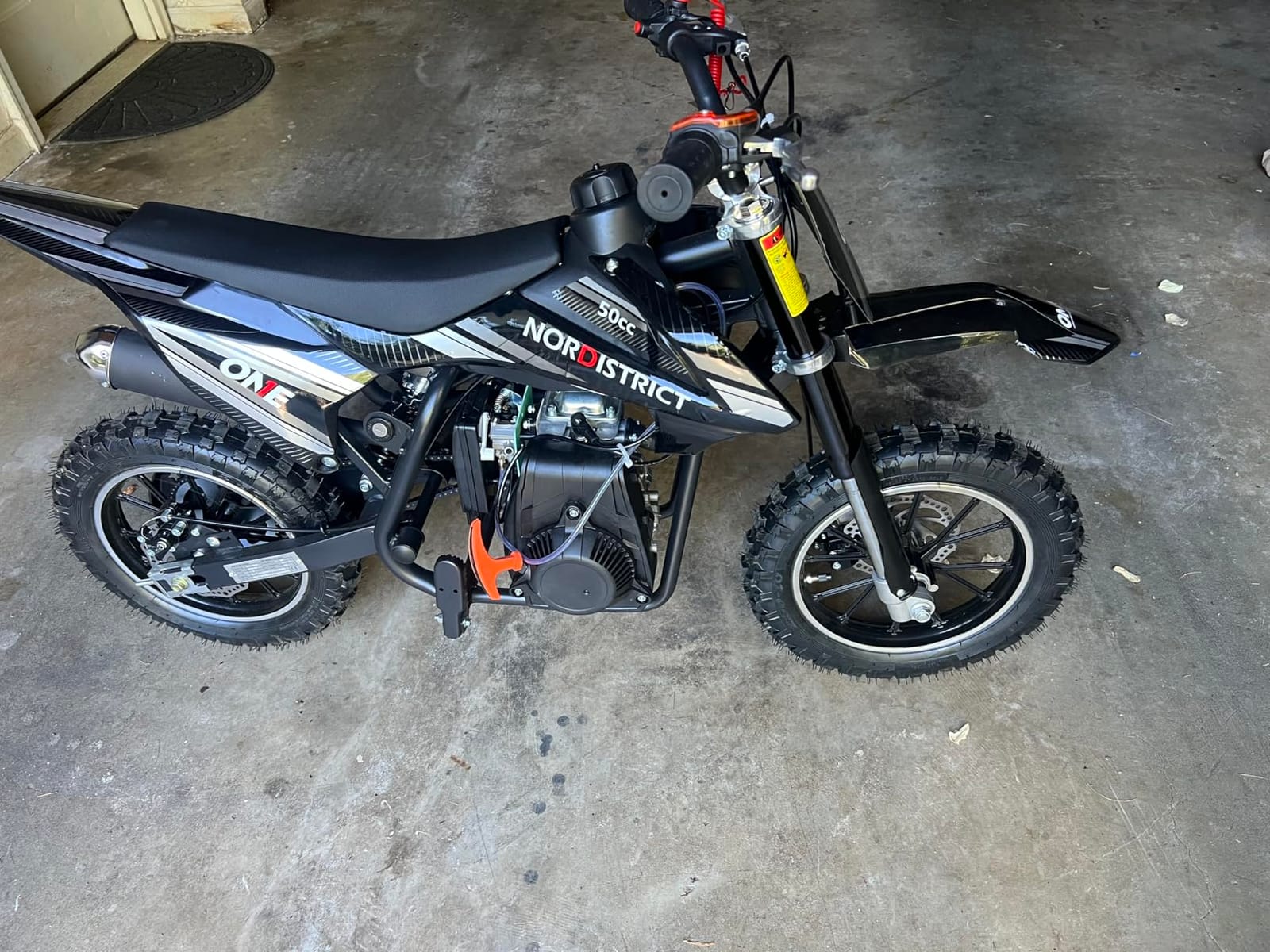 50cc Kids Dirt Bike, 4-Stroke Gas Powered Mini Motorcycle Up to 40MPH, Off-Road Dirt Bike for Kids 8-14 with Front Rear Disc Brakes, Double Shock Absorption customer photo 1