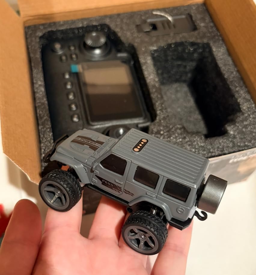1/64 FPV Mini RC Car Truck Camera Toys with LCD Screen for Kids Adults Gift | Remote Control Truck with Magnetic 45° Camera, App Control, 2 Speed, 2.4GHz Indoor Toy Cars, Toy Cars for 6-12 Boys Girls customer photo 1