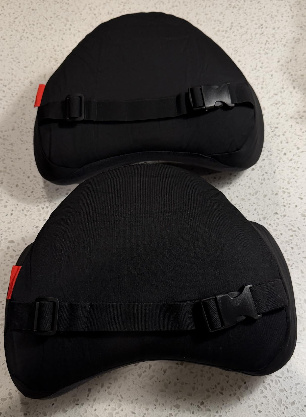 2-Pack Car Neck Pillow: Ergonomic Neck Support for Long Drives | 100% Memory Foam Car Headrest Pillow, Travel Car Pillow for Neck Pain Relief, Universal Fit for Sedans, SUVs, Trucks (Black) customer photo 1