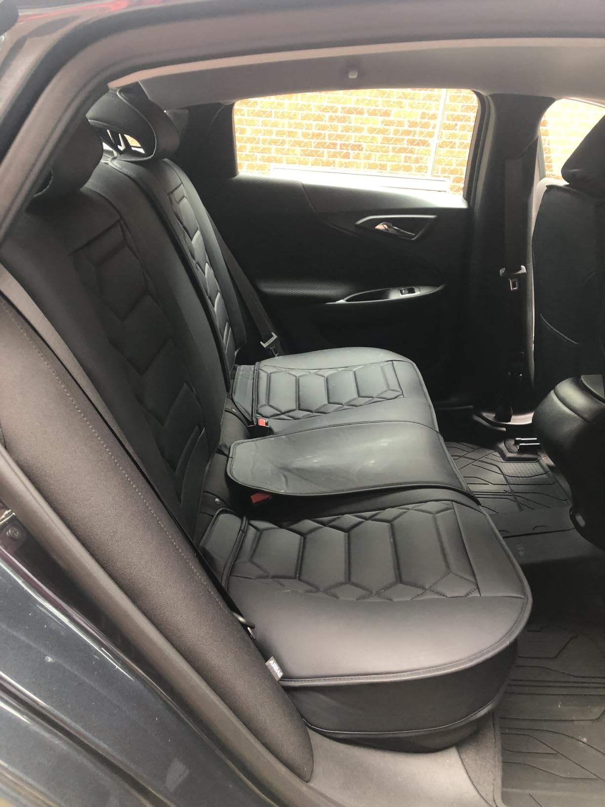 Car Seat Covers for Chevrolet/Chevy Tahoe 2000-2026 Full Set 5 Seat | Upgraded Full Coverage Premium Breathable Leather, Scratch Resistant, Airbag Compatible, Waterproof & All-Weather, Black customer photo 1