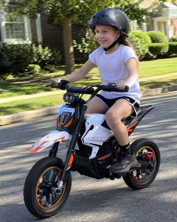 K2 Kids Electric Dirt Bike, 36V 750W Peak Motor, 19.8 MPH, 18-Mile Range, 3-Speed Modes, Dual Suspension & Disc Brake, Electric Motorcycle for Kids Ages 4-9 customer photo 1