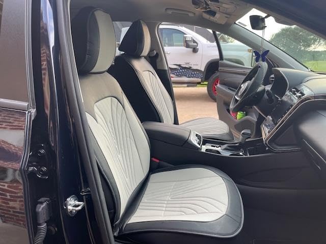 DISUTOGO for Chevrolet Chevy Tahoe Front Seat Covers 2011-2026 Leather | Waterproof Faux Leather, Breathable & Soft to Touch, Full Wrap, Prevents Wear & Stains, Automotive Seat Protectors-Redline customer photo 2