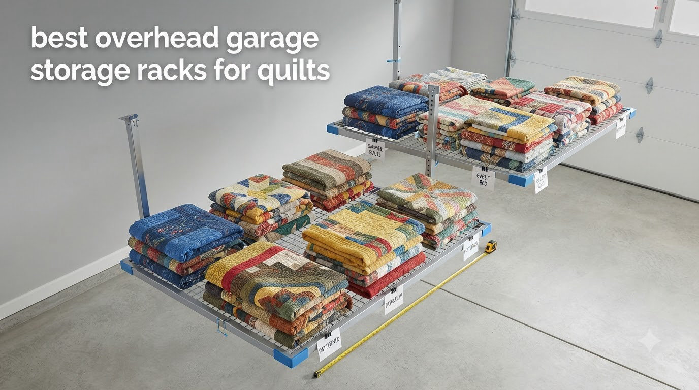 best overhead garage storage racks for quilts