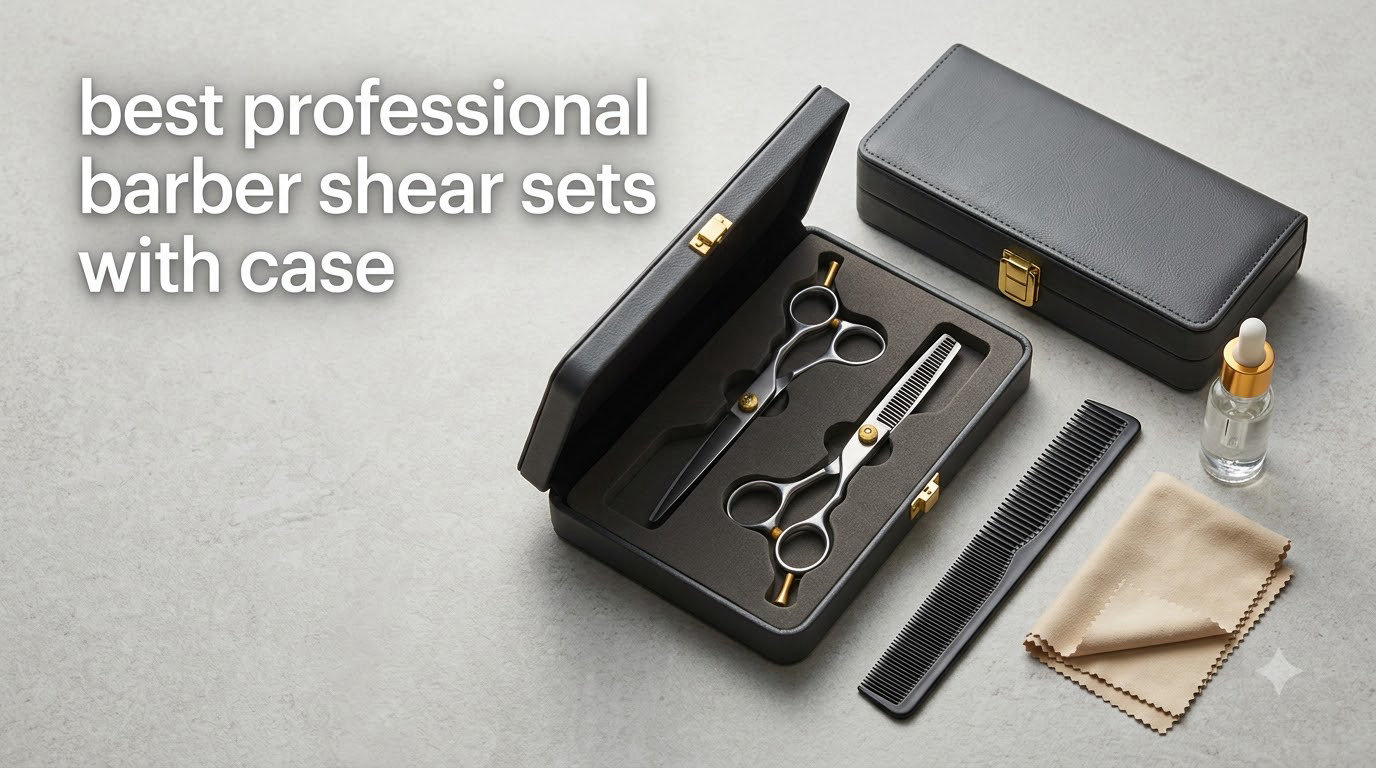 best professional barber shear sets with case