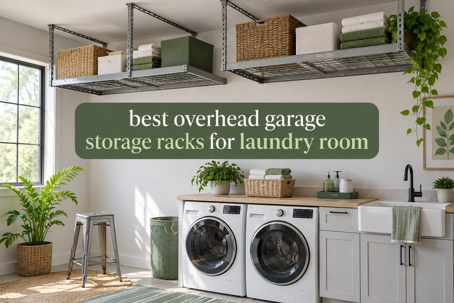 best overhead garage storage racks for laundry room